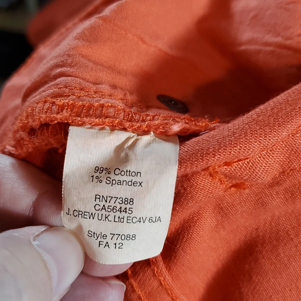 J. Crew Coral Toothpick Skinny Jeans Size 28